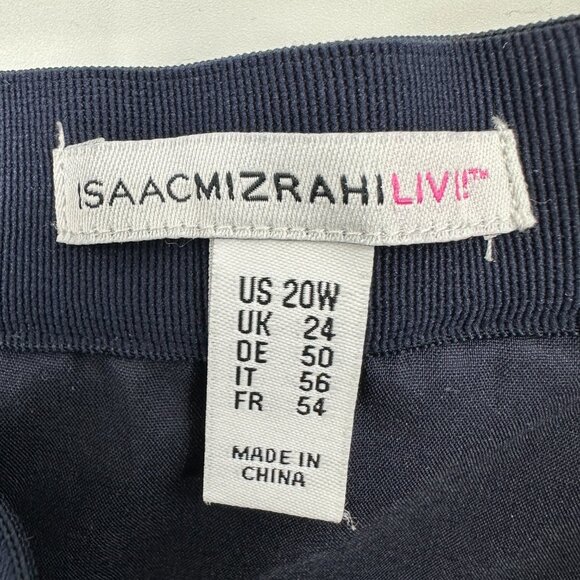 3/$25 Isaac Mizrahi Floral Lace Skirt 20W Short Ombre Color Block Flare Blue - Picture 5 of 8